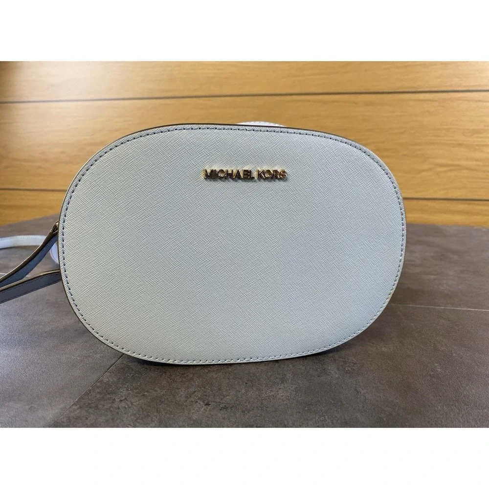 Michael Kors  baby blue Jet Set Oval crossbody bag